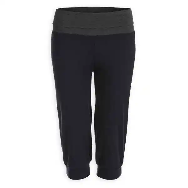 Kimjal Capri Yoga Algodón Ecodiseñado Mujer Negro/Gris Talla XL