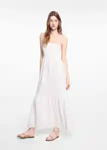 Vestido Ibiza Off White Talla 23 Niñas Mango