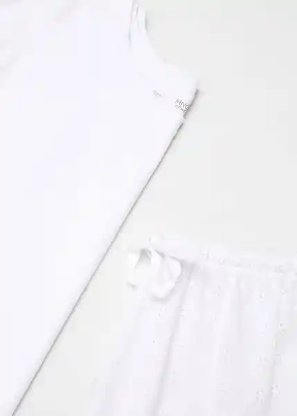 Pijama Comboemc Blanco Talla L Mujer Mango