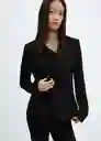 Blazer Americana Paloma Negro Talla 36 Mujer Mango