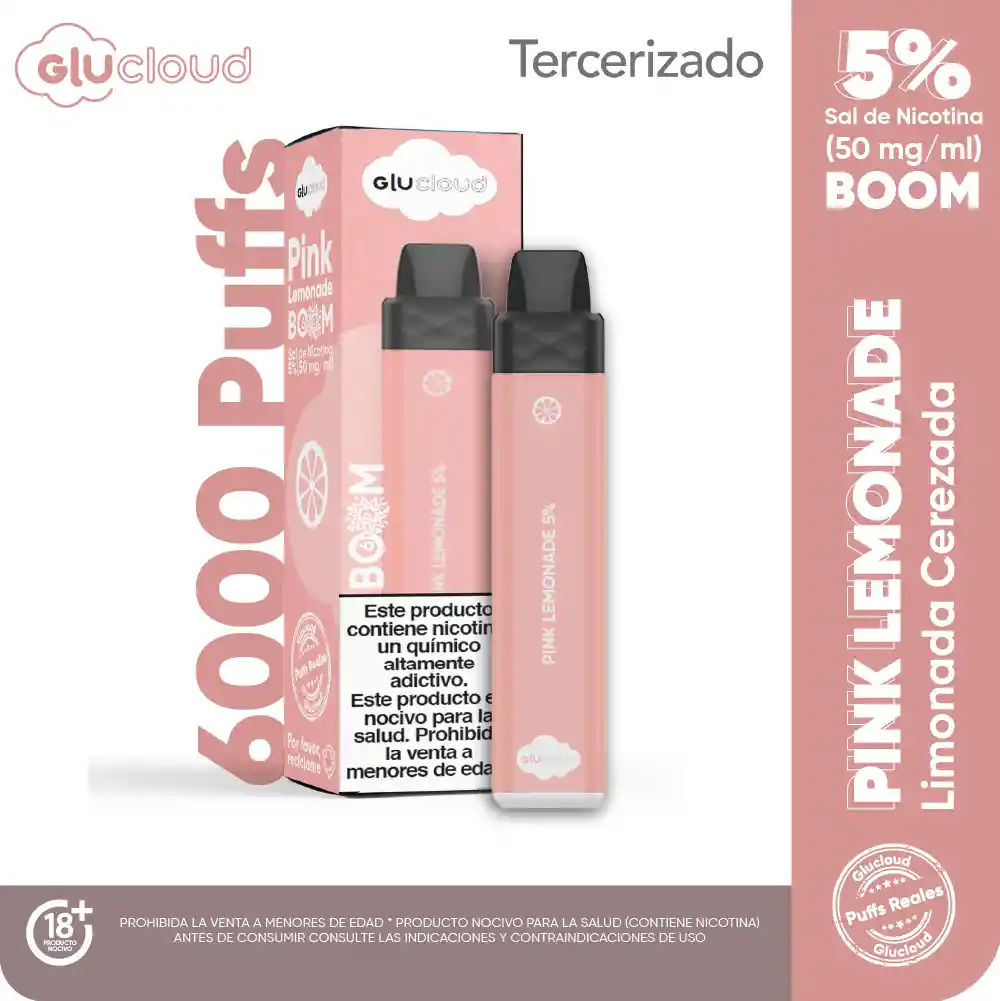 Glucloud Vape Pink Lemonade Boom / 6000 Puff