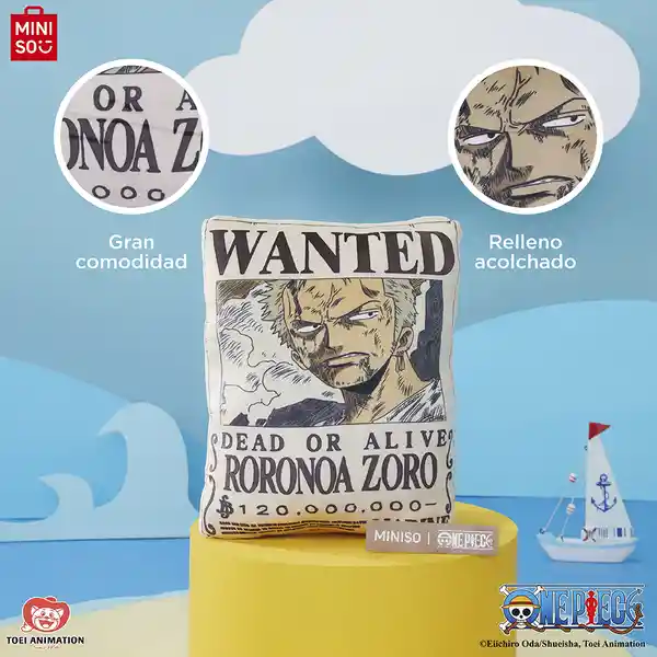 Almohada Zoro Serie One Piece Variado 16 in Miniso