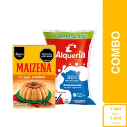 Combo Natilla Arequipe Maizena + Alquería Deslactosada 1300 mL
