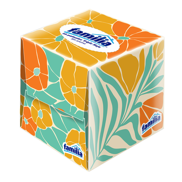 Familia Pañuelos Triple Hoja Cubo 60 und