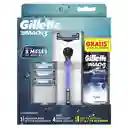 Gillette Kit Máquina Recargables y Gel para Afeitar Mach 3