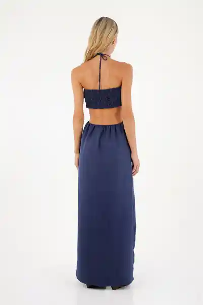Vestido Largo Joan Azul Talla 02 M