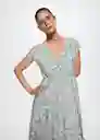 Vestido Fiore Malva Talla L Mujer Mango