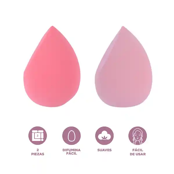 Esponja de Maquillaje Peach Pink Miniso