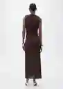 Vestido Norita Marrón Talla L Mujer Mango
