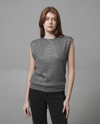 Camiseta Mujer Gris Talla L 209G042_GRI184006 Rifle