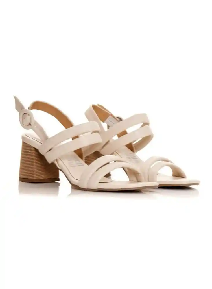 Sandalias Tacón Nude Talla 35