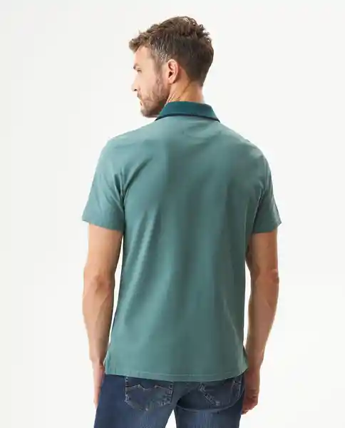 Camiseta Polo Contrast Zip Knob Verde Bodegón T L Chevignon