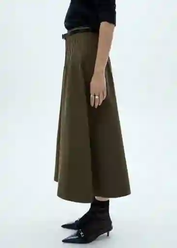 Falda Jara Khaki Talla L Mujer Mango