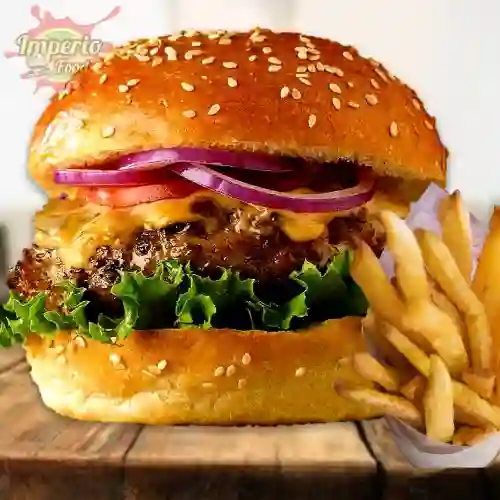 Combo hamburguesa cheddar