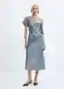 Falda Trendy Azul Talla S Mujer Mango