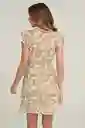 Vestido Primavera Color Beige Claro Talla XS Ragged