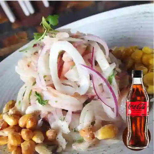 Combo Ceviche Mixto + Coca Cola Sin Azúcar 300ML