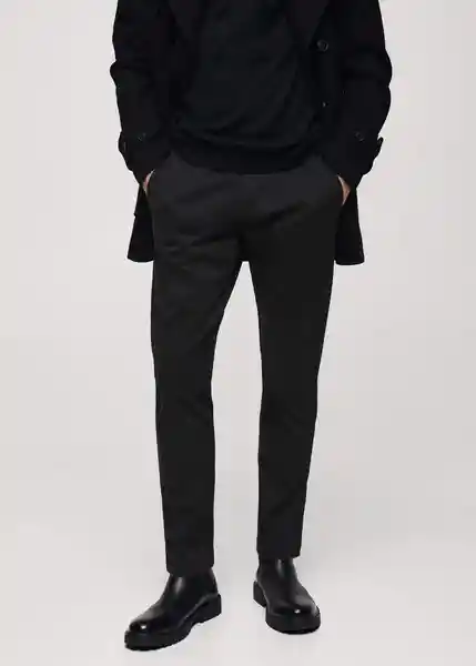 Pantalón Prato Negro Talla 40 Hombre Mango