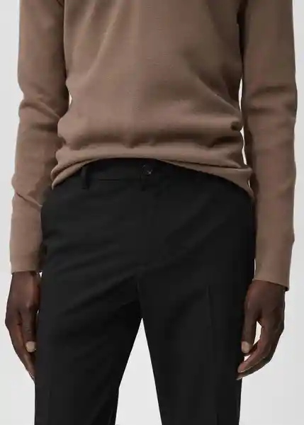 Pantalón Bologna Negro Talla 38 Hombre Mango