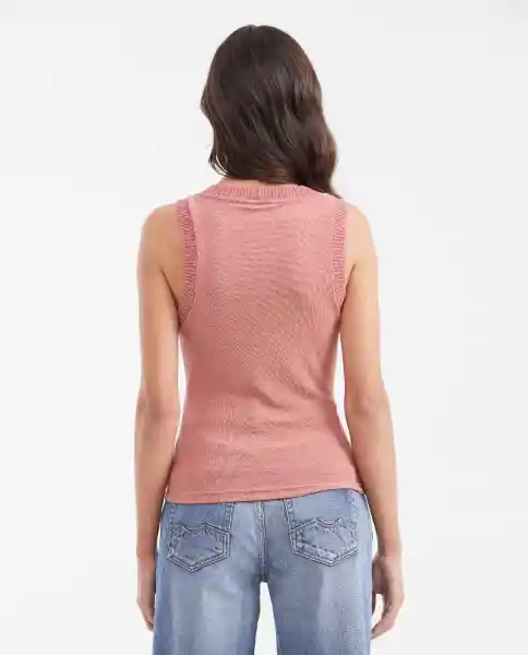 Camiseta Lurex Tank Top Rosa Libélula Medio Talla M Chevignon