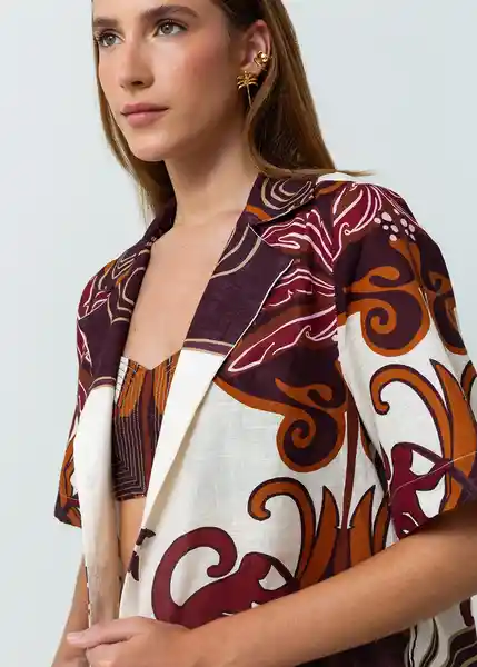 Camisa Pamella Mujer Crudo Novia Claro Talla ML 412G302 Naf Naf