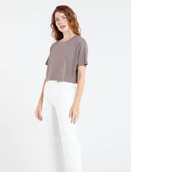  Camiseta Mujer Gris Nogal Oscuro Talla M 402E025 Naf-Naf 