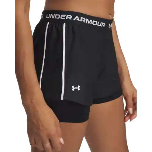 Under Armour Pantaloneta Play Up 2-In-1 Mujer Negro T SM