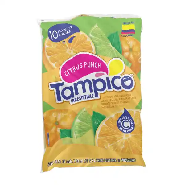 Tampico Citrus Bolsa x 250 mL x 10 U