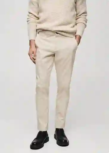 Pantalón Prato Piedra Talla 38 Hombre Mango