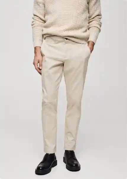 Pantalón Prato Piedra Talla 38 Hombre Mango