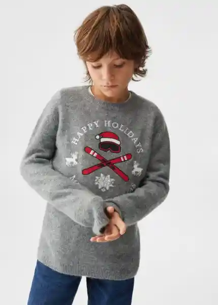 Jersey Ski Gris Talla 08 Niños Mango