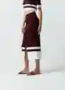 Falda Mujer Morado Sombrío Ultra Oscuro Talla L 542G035 Naf Naf