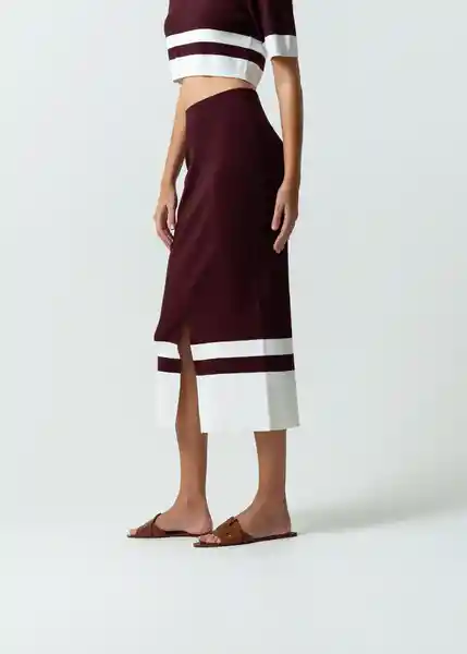 Falda Mujer Morado Sombrío Ultra Oscuro Talla L 542G035 Naf Naf