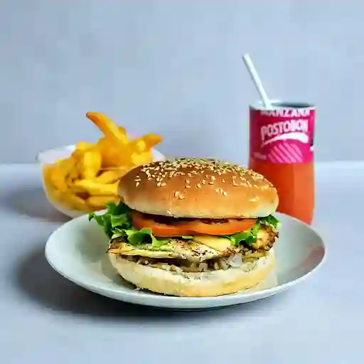 Hamburguesa Sencilla Pollo Callegera Clásica