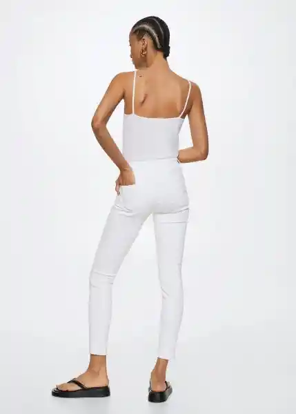 Jeans Pushup Blanco Talla 32 Mujer Mango