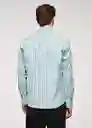 Camisa Esen Agua Talla M Hombre Mango