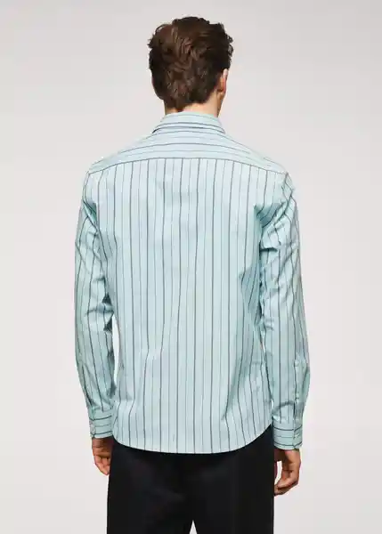 Camisa Esen Agua Talla M Hombre Mango