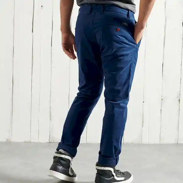 Superdry Pantalón Para Hombre Core Slim Chino Azul Talla 33