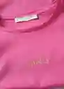 Camiseta Mnglog-H Rosa Talla S Mujer Mango