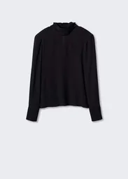 Blusa Lula Negro Talla S Mujer Mango