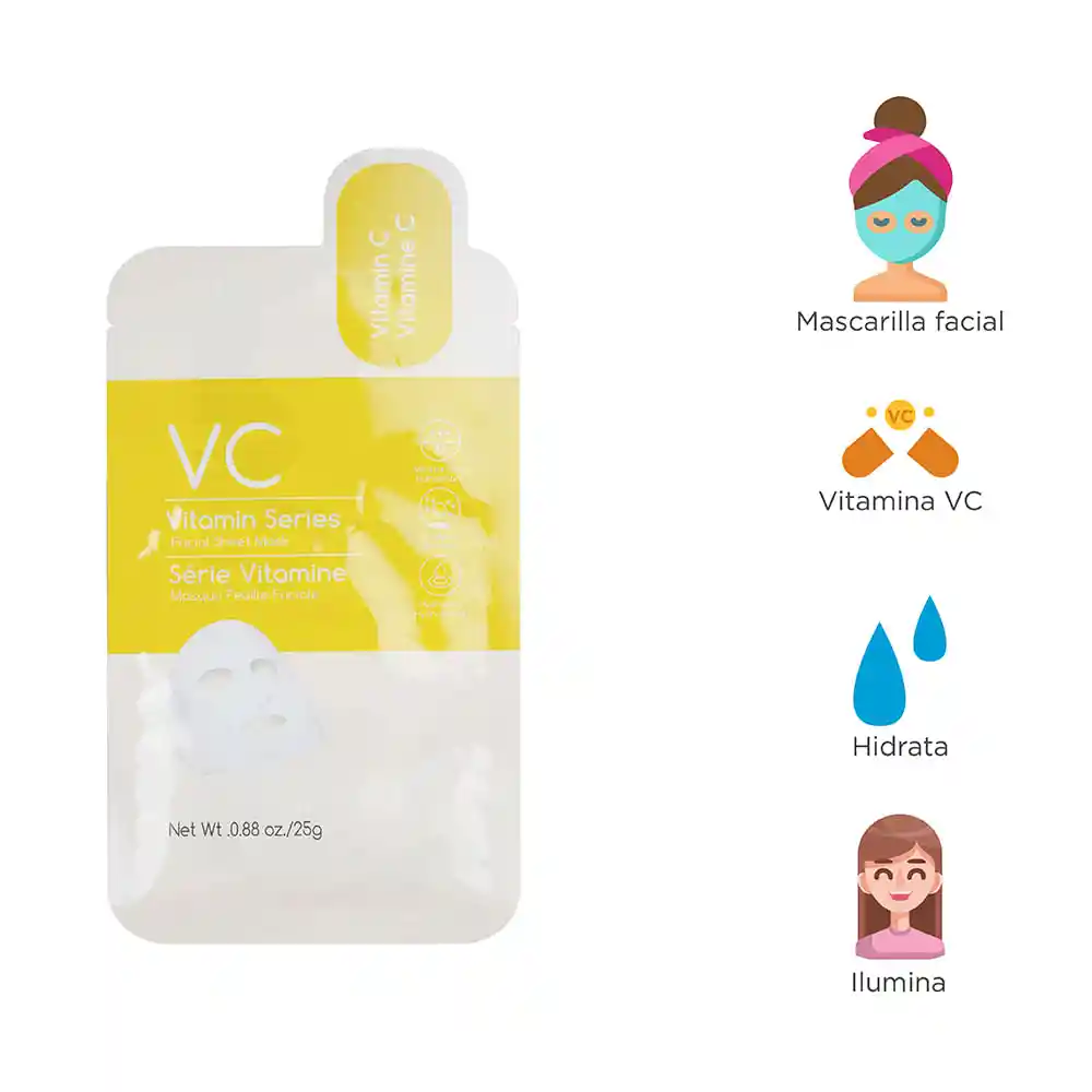 Mascarilla de Lámina Facial Series de Vitaminas Vc Miniso