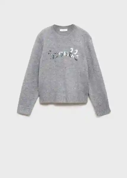 Suéter Jersey Sparkle Gris Medio Vigoré Talla 12 Niñas Mango