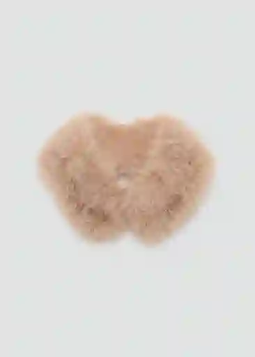 Bufanda Collard Beige Talla 99 Mujer Mango