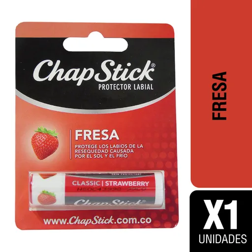 Chapstick Fresa Protege los Labios de la Resequedad 1Und