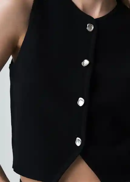 Chaleco Tejido Mujer Negro Ultraoscuro Talla S 583G002 Naf Naf