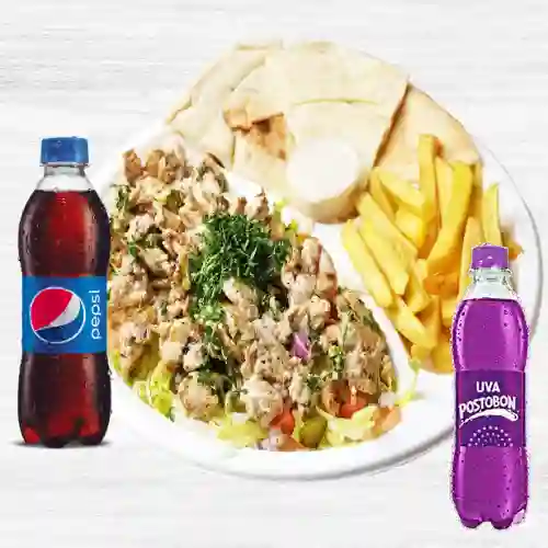 Combo Shawarma en Plato + Uva 250 ml