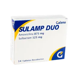 Sulamp Duo 875 Mg/125 Mg x 14 Tableta Recubierta