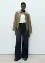 Sobrecamisa Swiss Khaki Talla M Mujer Mango