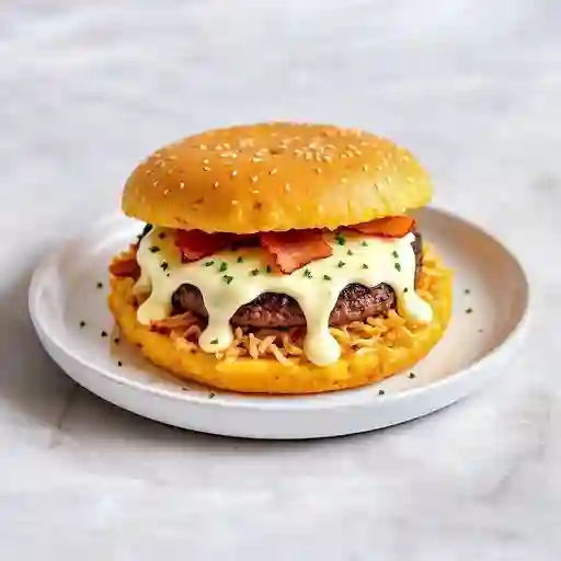 Hamburguesa en patacón terrier