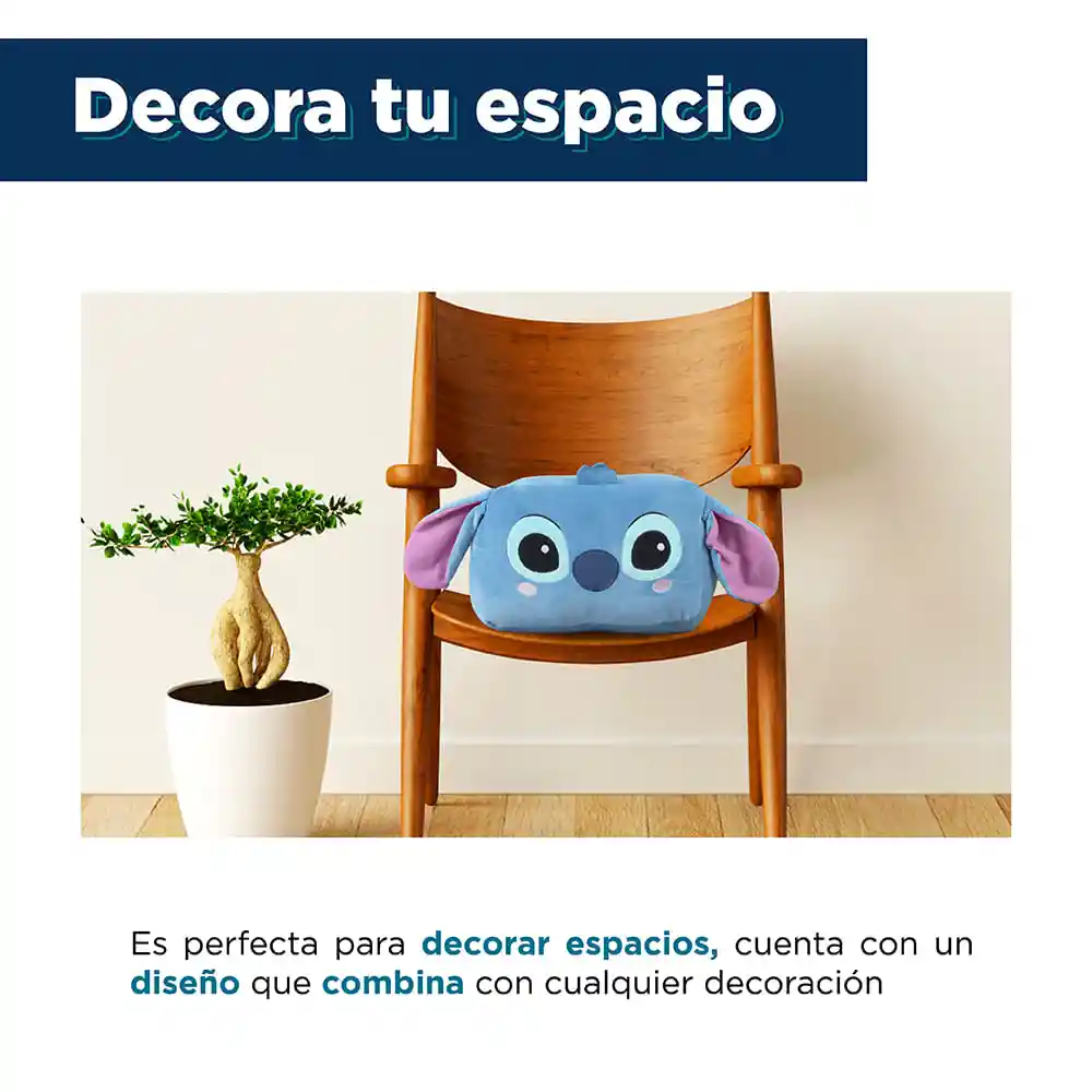Almohada y Cojín Cabeza Cuadrada de Stitch Disney Miniso